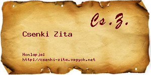 Csenki Zita névjegykártya