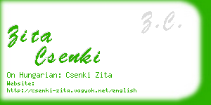 zita csenki business card